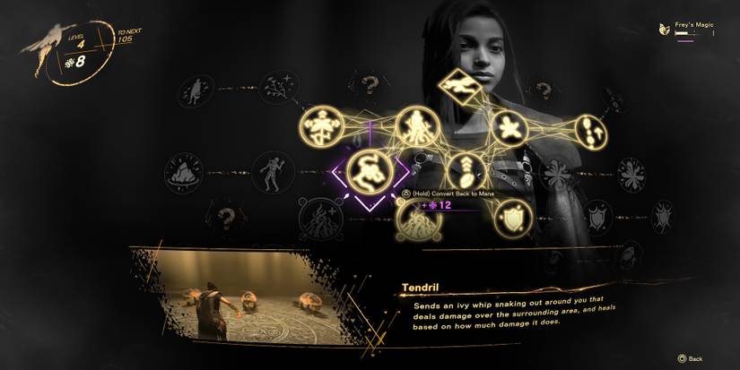 The upgrade menu in Forspoken