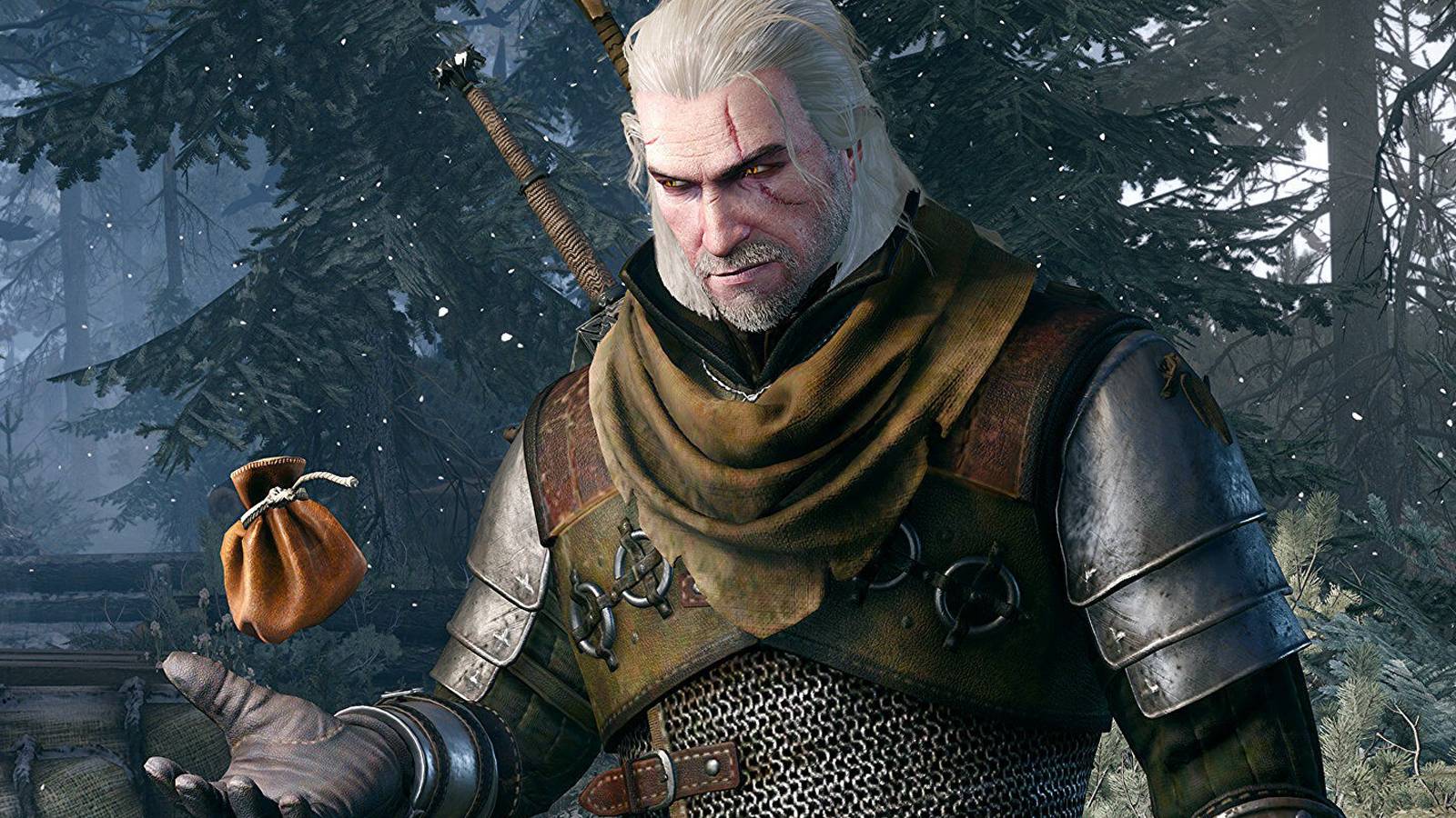 The Witcher 3 Geralt with coin bag