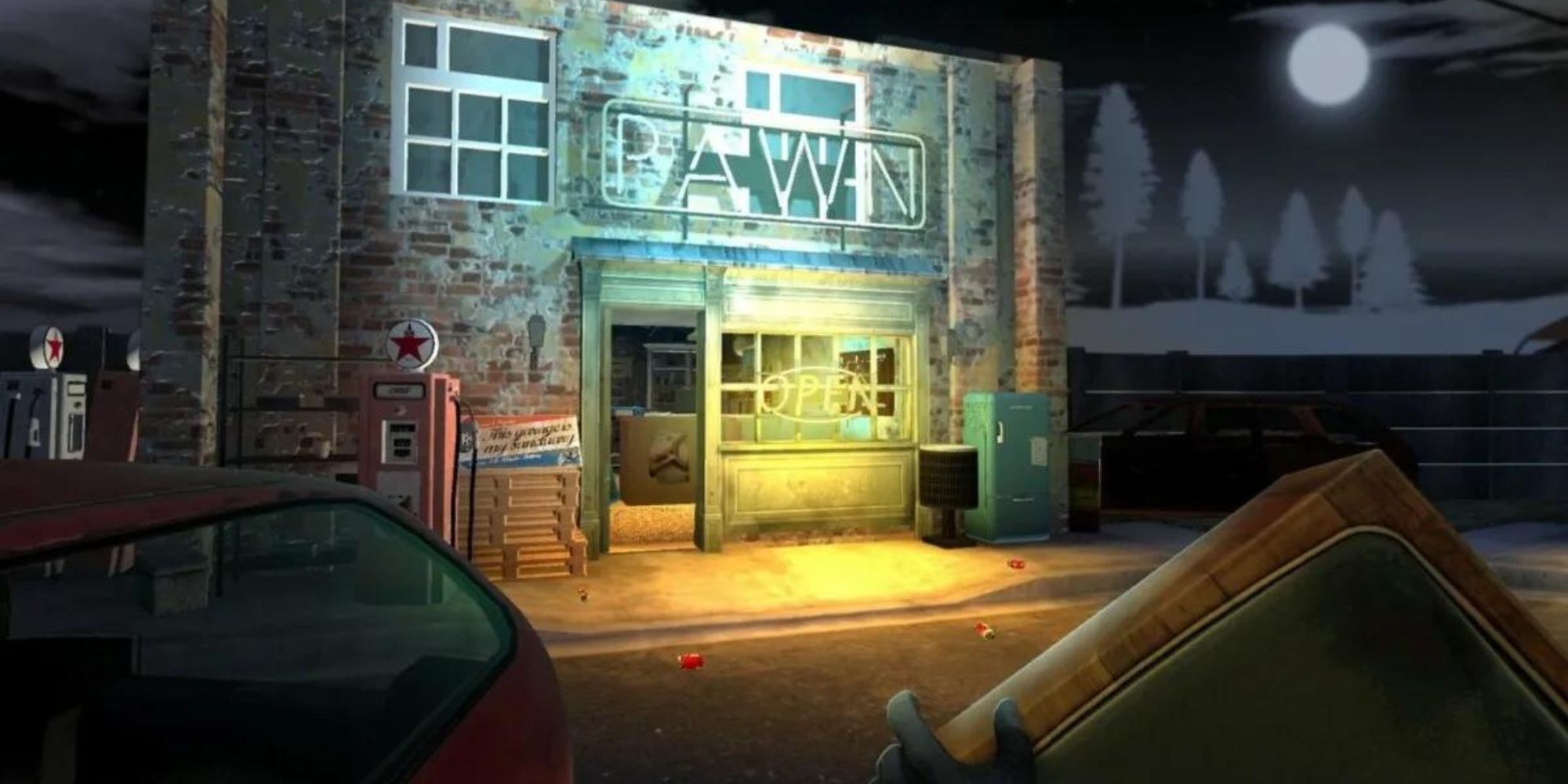 A player taking an item to the pawn shop in Thief Simulator VR: Greenview Street