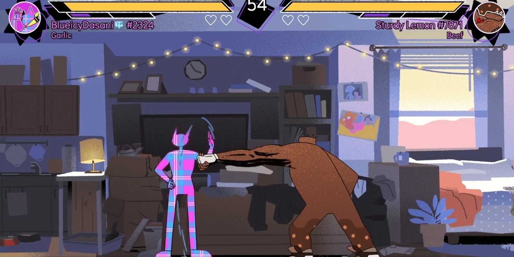 A screenshot from Though Love Arena