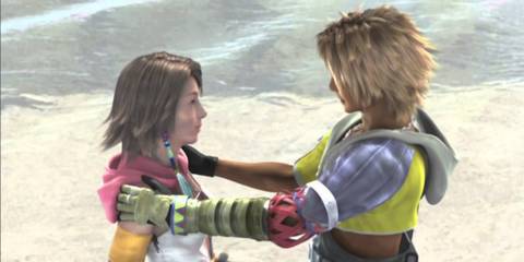 Yuna and Tidus in Final Fantasy 10-2
