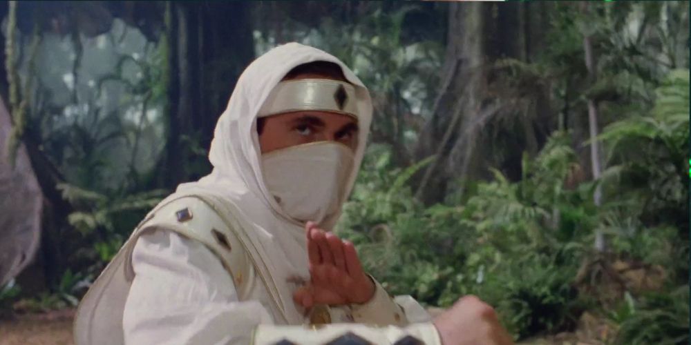 Jason David Frank as Tommy Oliver in Mighty Morphin Power Rangers: The Movie, in his white ninja uniform. Image source: morphinlegacy.com