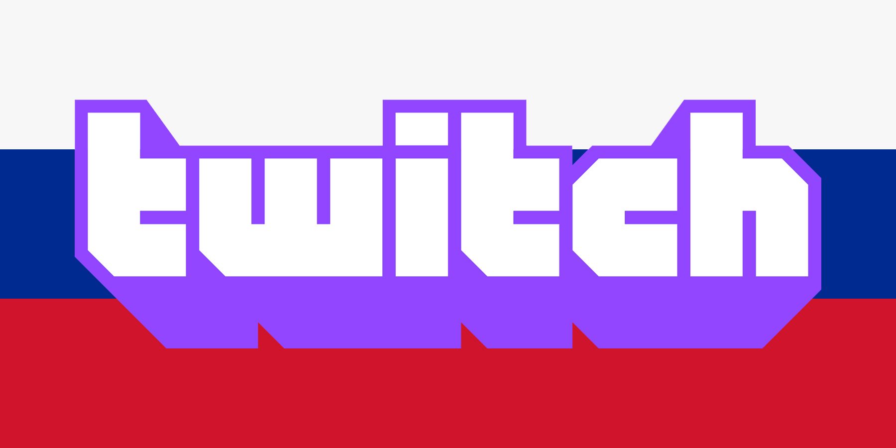 Twitch Logo over Russian flag 