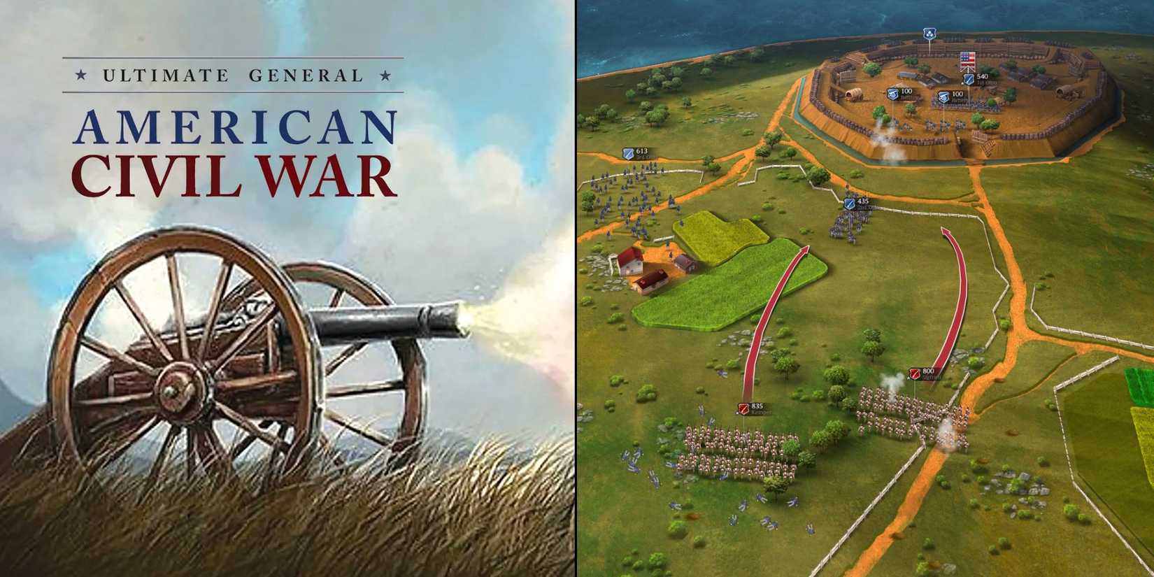 Ultimate General: American Civil War Logo and Gameplay