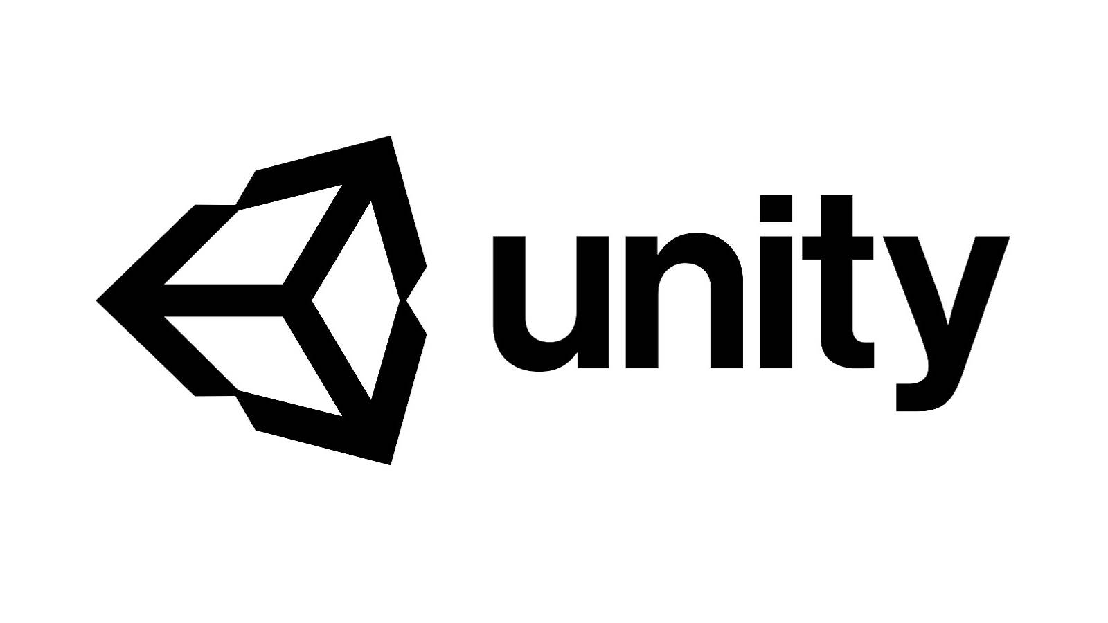 The Unity logo on a white background.
