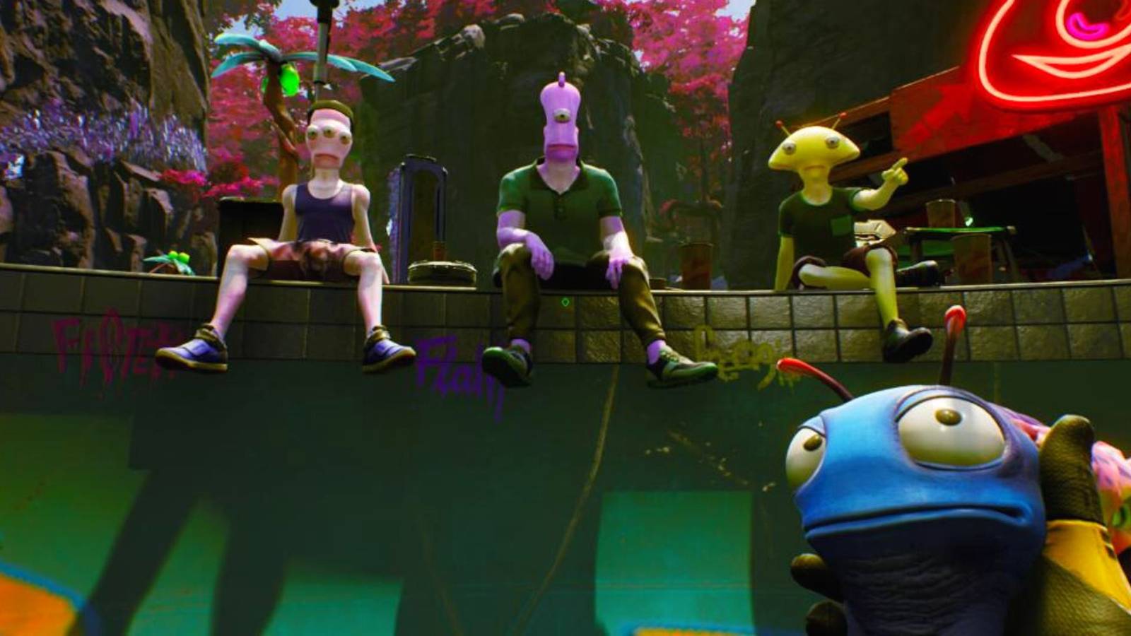 Skate Park Challenge Teens in High on Life