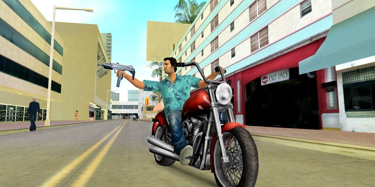 GTA Vice City Tommy on a Bike