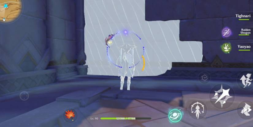 using elemental sight to locate the illusion wall in genshin impact