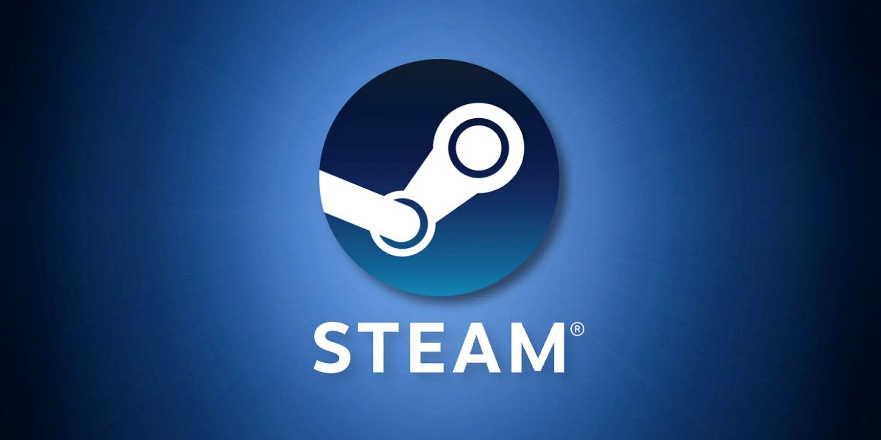 Le logo Steam sur fond bleu foncé.