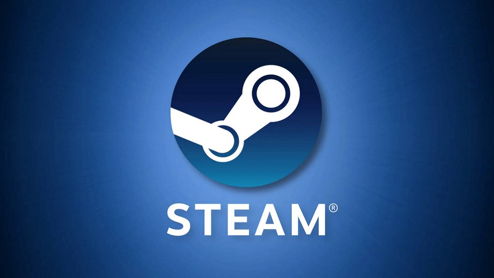 The Steam logo on a dark blue background.