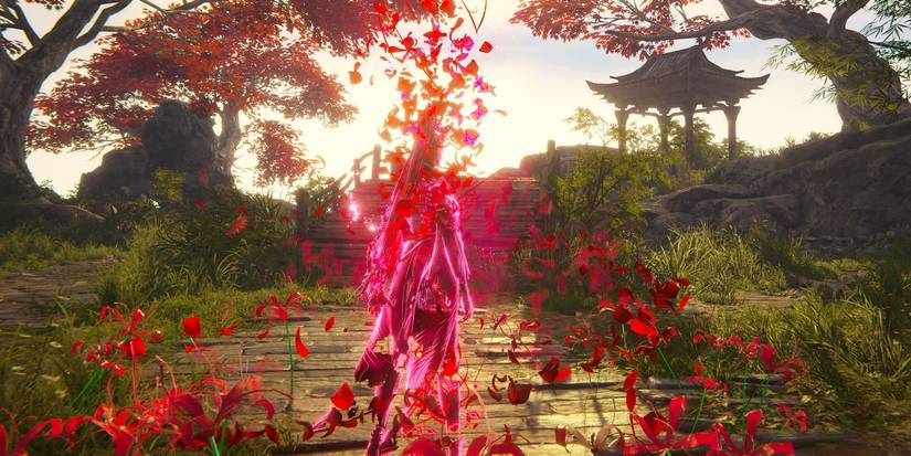 Viper Ning disappearing into flowers as match begins