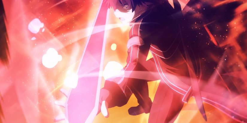 Kirito performing a Vorpal Strike
