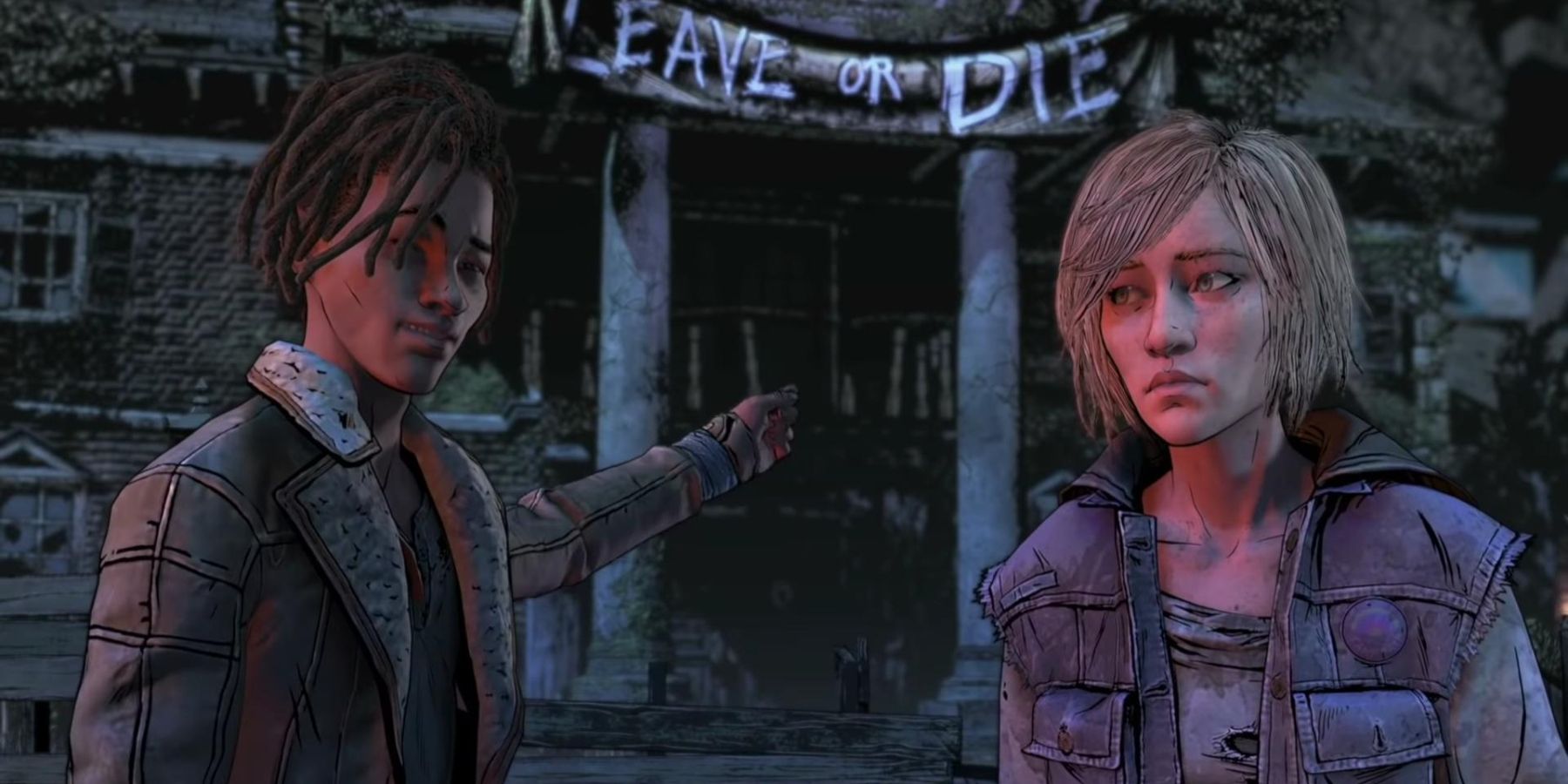 Louis and Violet in The Walking Dead: The Final Season