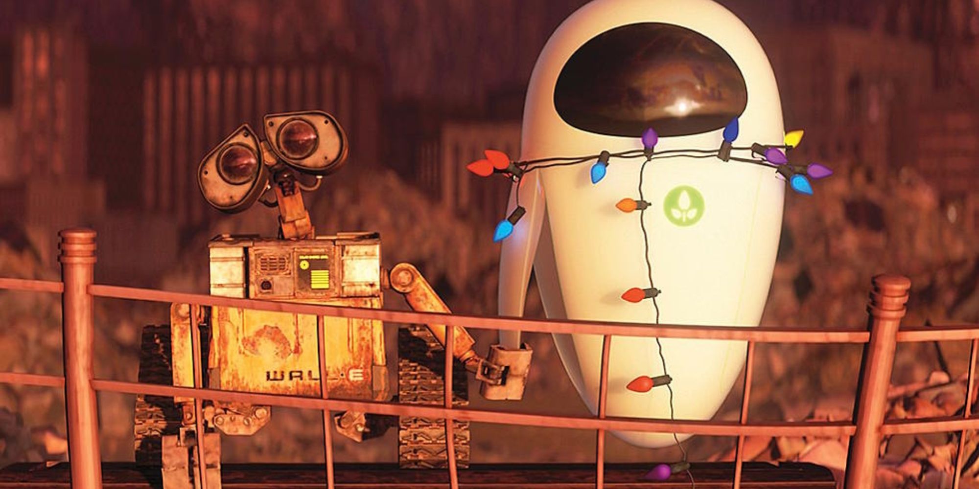 Wall-E and Eve in Wall-E