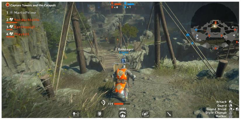 a Warrior in battle in Warlander