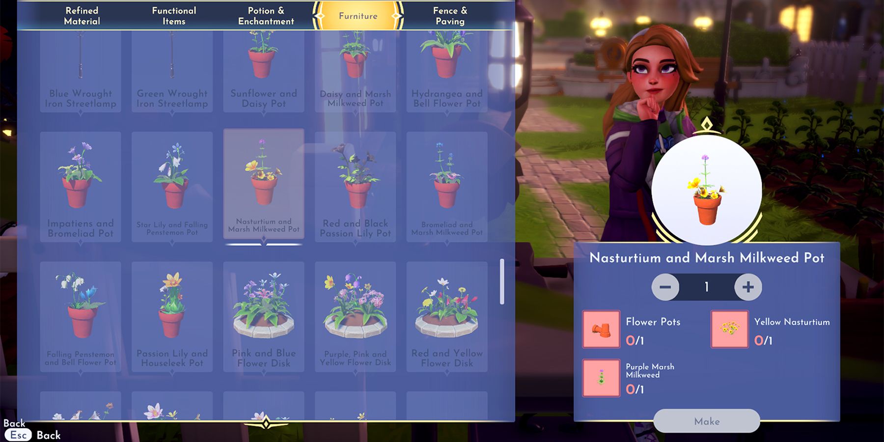 where to use yellow nasturtium in disney dreamlight valley