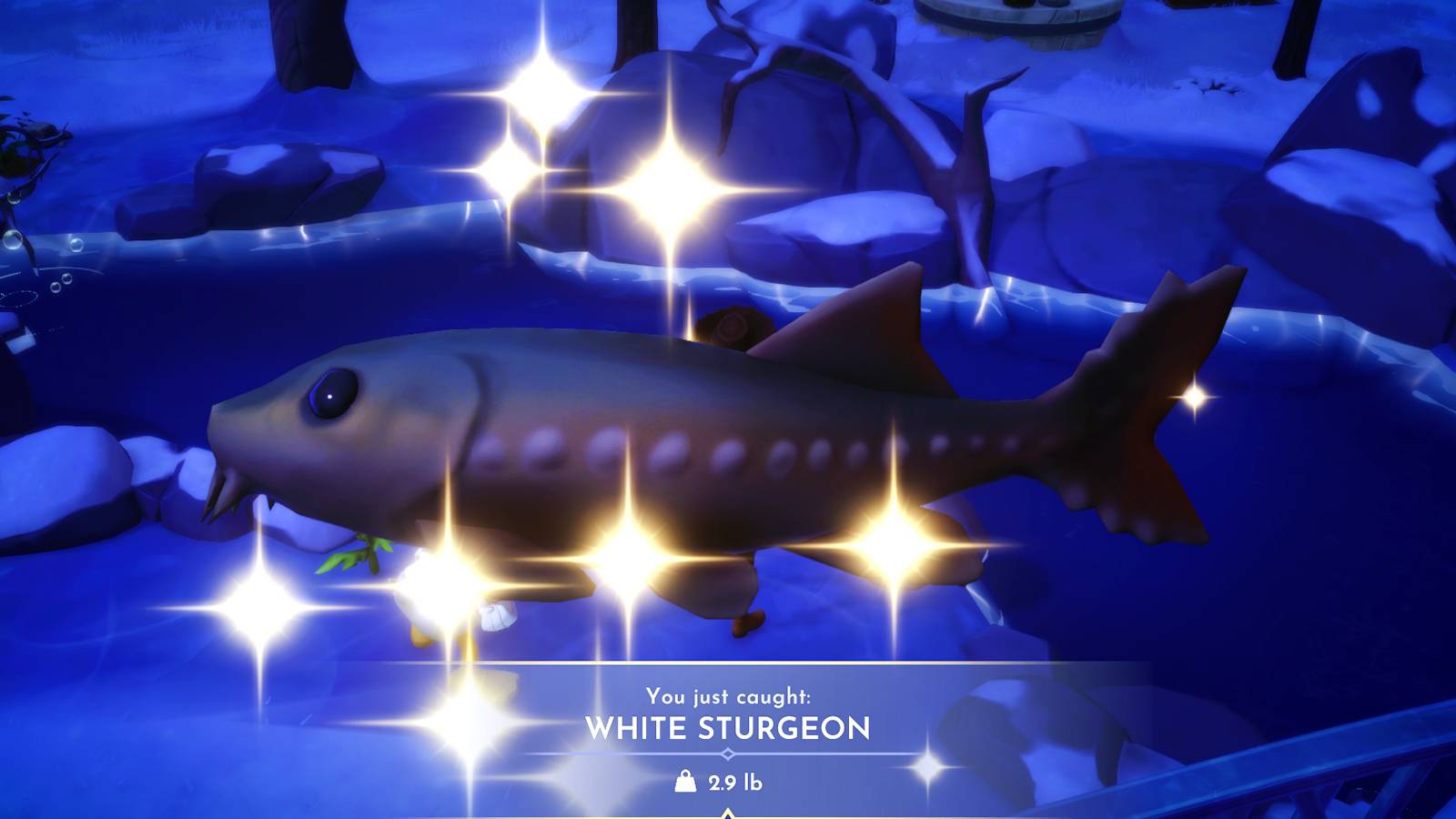 white sturgeon in disney dreamlight valley