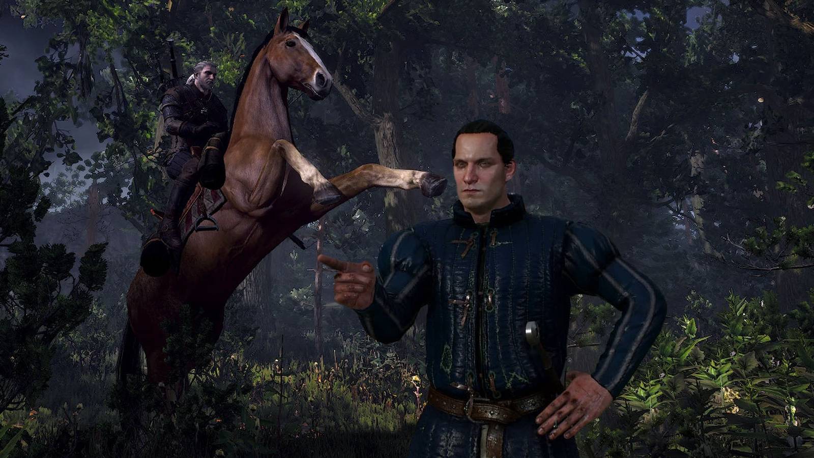 witcher-3-roach-clip-attacking-ronvid-gamerant