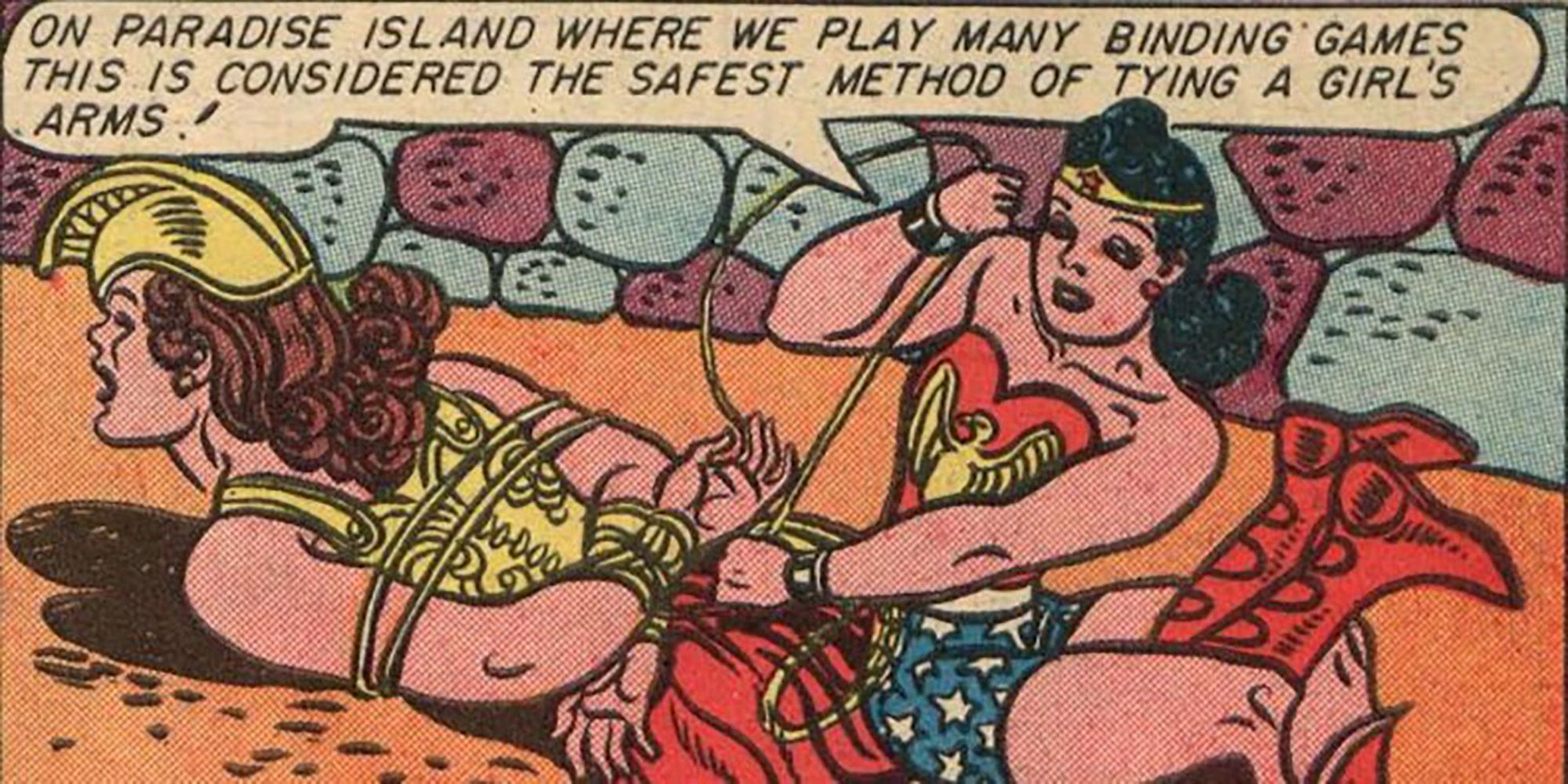 Wonder Woman Using Her Lasso