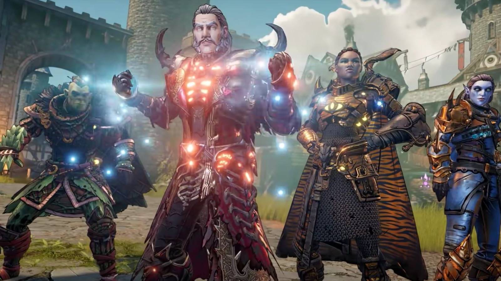 Four Tiny Tinas Wonderlands characters