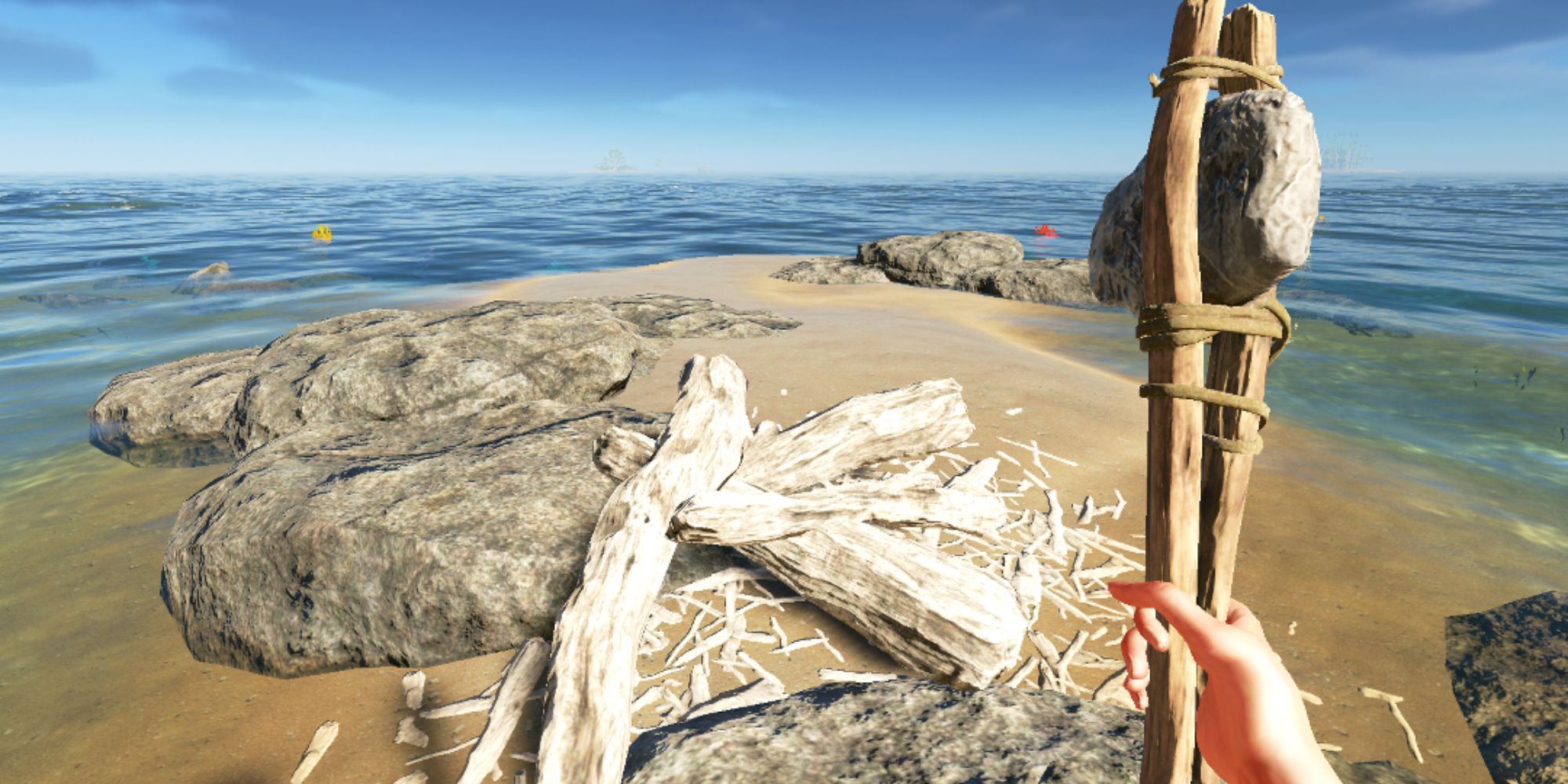 Wood pile in Stranded Deep