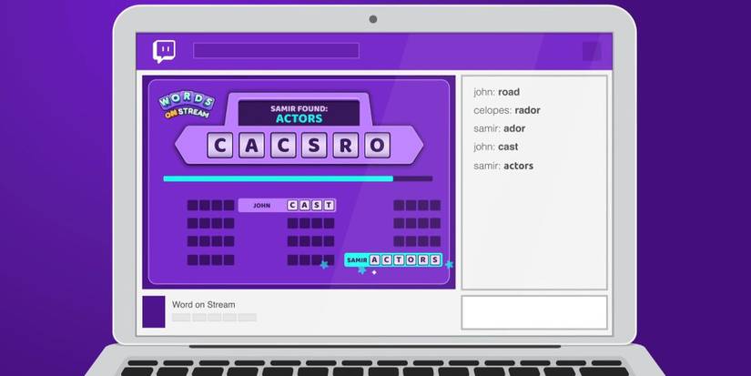 A screenshot form Words on Stream 