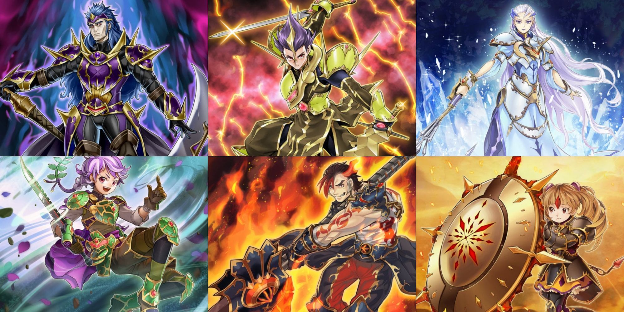 All six main Elemental Lords in the archetype