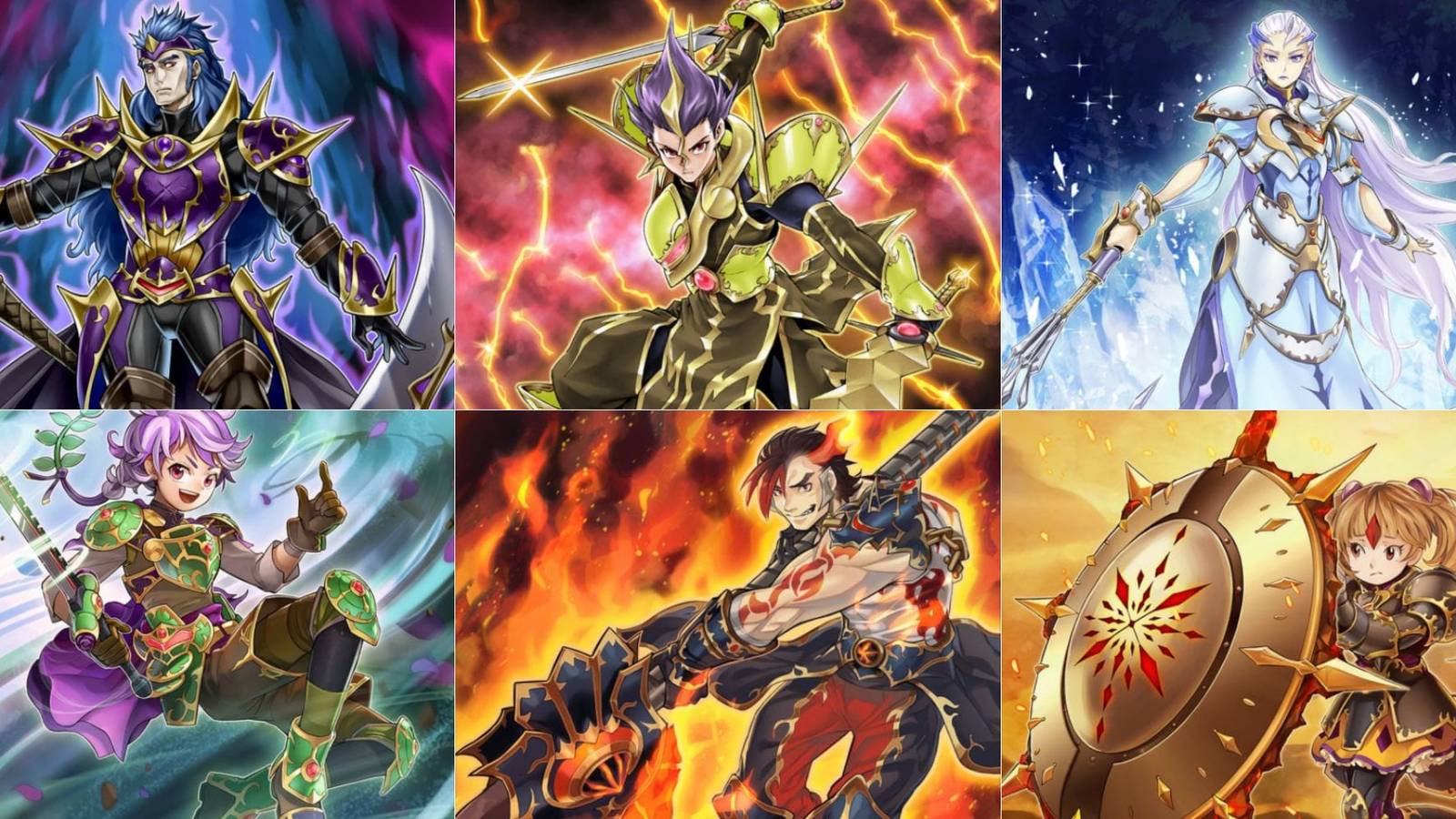 All six main Elemental Lords in the archetype
