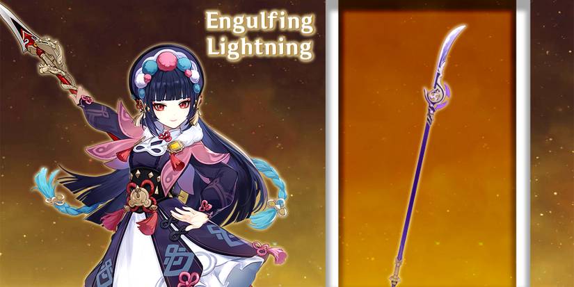 yunjin using engulfing lightning in genshin impact