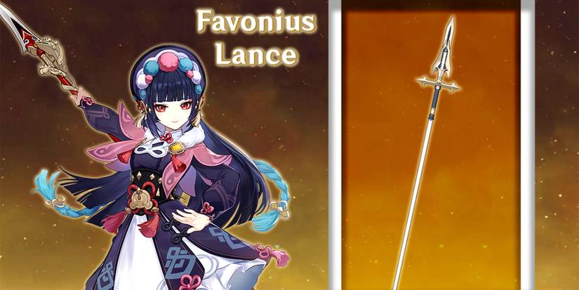 yunjin using favonius lance in genshin impact