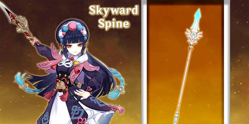 yunjin using skyward spine in genshin impact