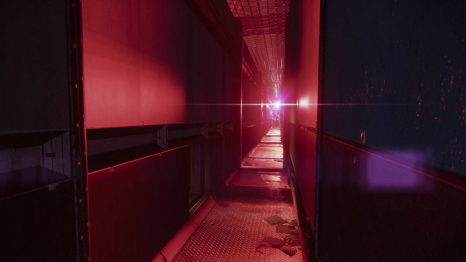 A difficult hallway with a machine that chases players in the exotic mission: Zero Hour