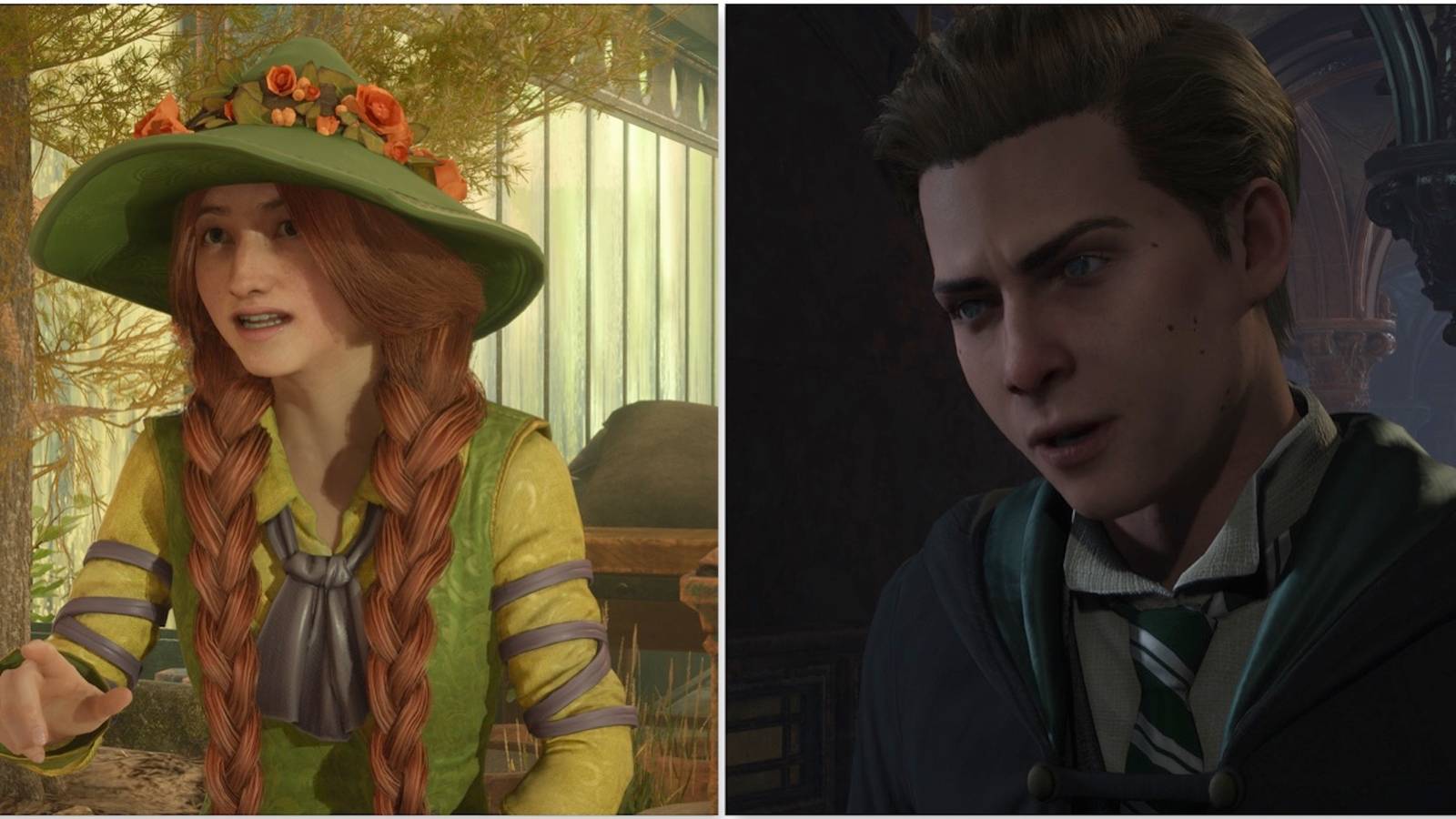 Professor Garlick and Ominis in Hogwarts Legacy