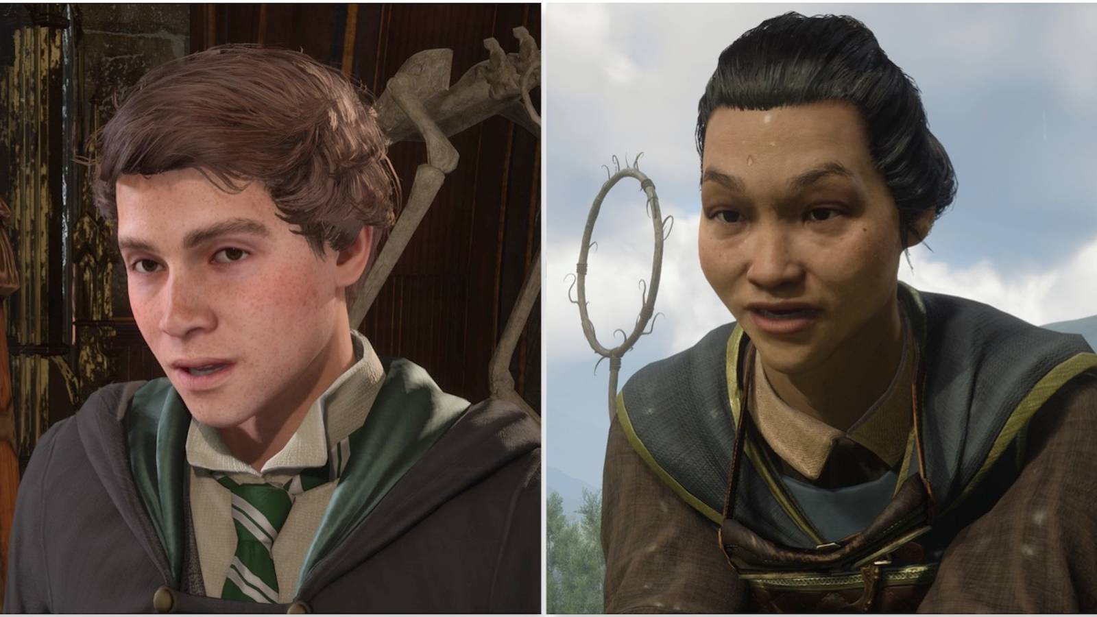 Sebastian and Professor Kogawa in Hogwarts Legacy