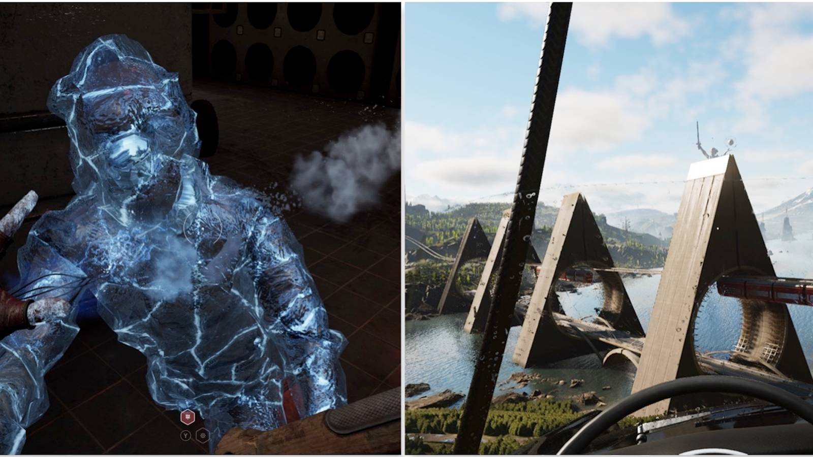 Fighting enemies and exploring the world in Atomic Heart 