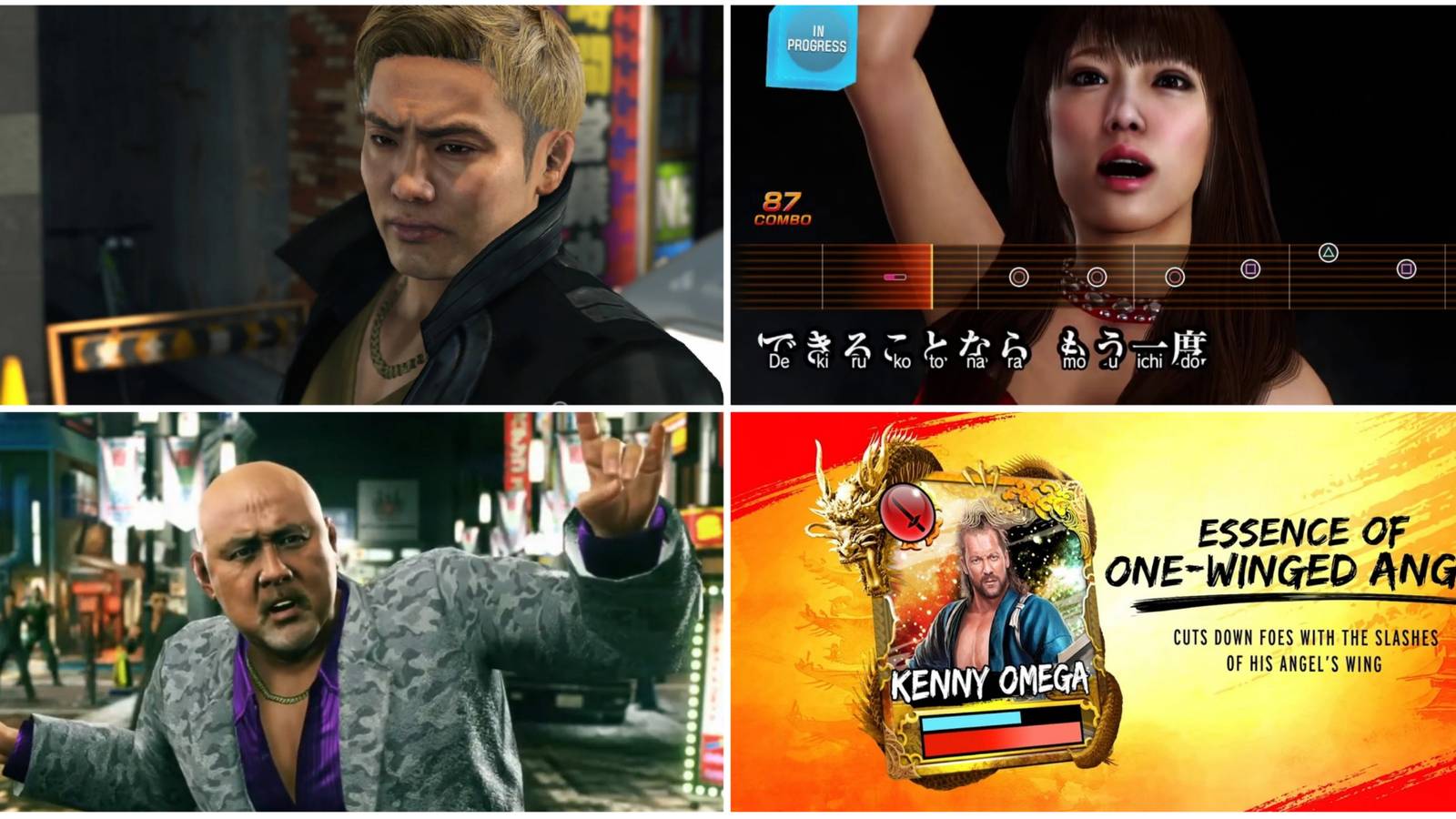 Yakuza Wrestlers- Kazuchika Okada Saki Akai Keiji Mutoh Kenny Omega