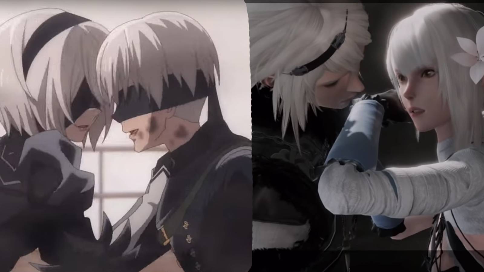 2B and 9S NieR and Kaine
