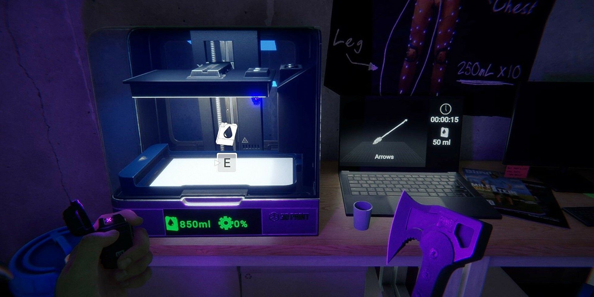 the 3d printer in a bunker in sons of the forest
