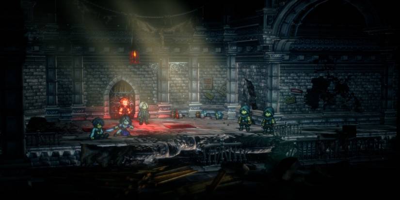 A cutscene from Throné’s story in Octopath Traveler 2