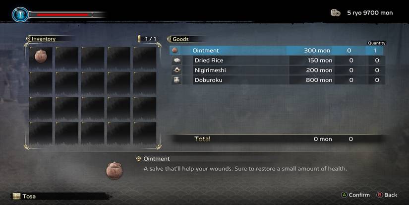 A shop in Like a Dragon Ishin