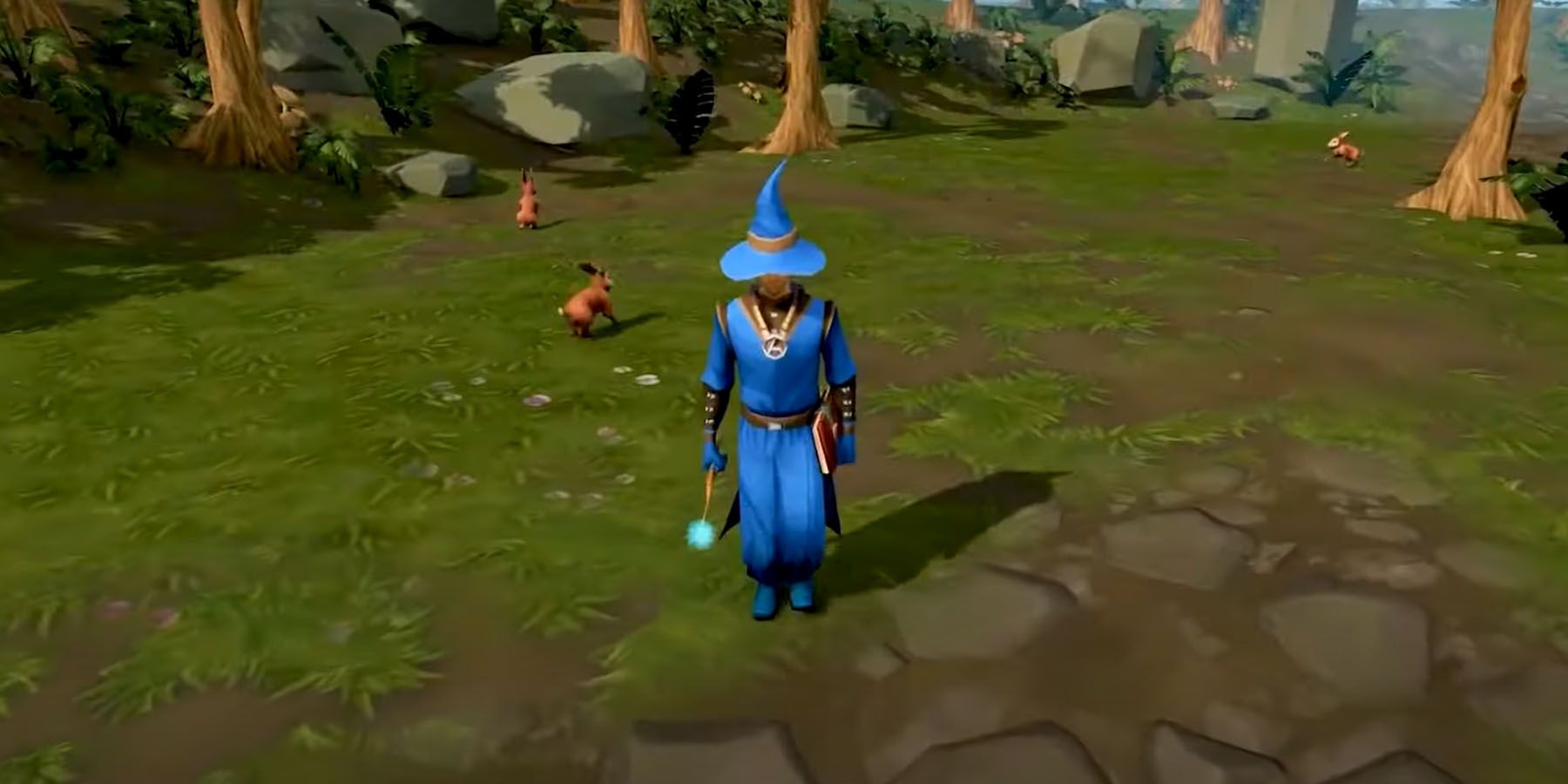 A spellcaster in RuneScape