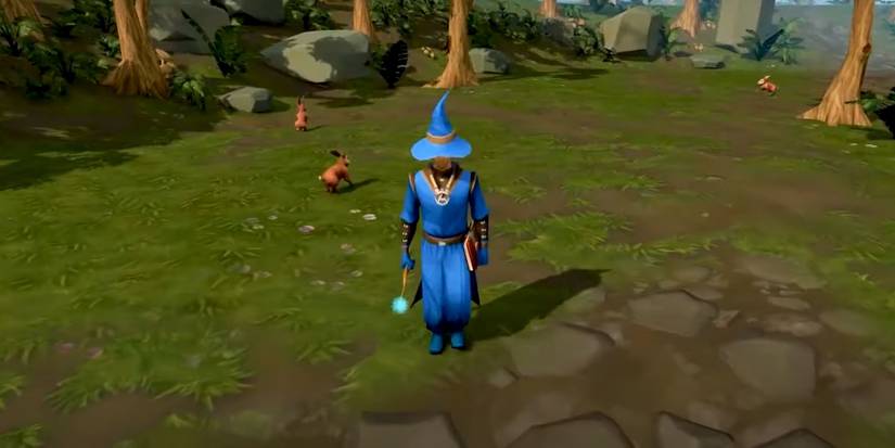A spellcaster in RuneScape