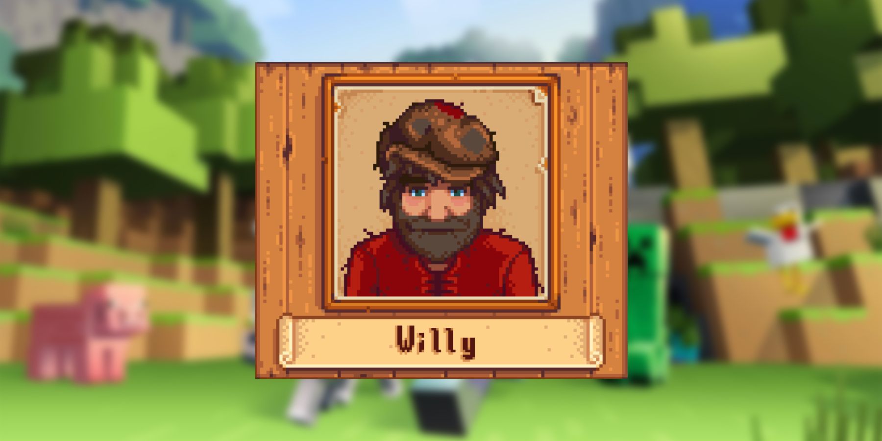 Minecraft and Stardew Valley montage about Willy's Shop