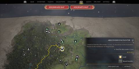 The Absconder's lair in Hogwarts Legacy