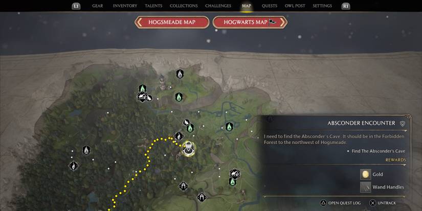 The Absconder's lair in Hogwarts Legacy