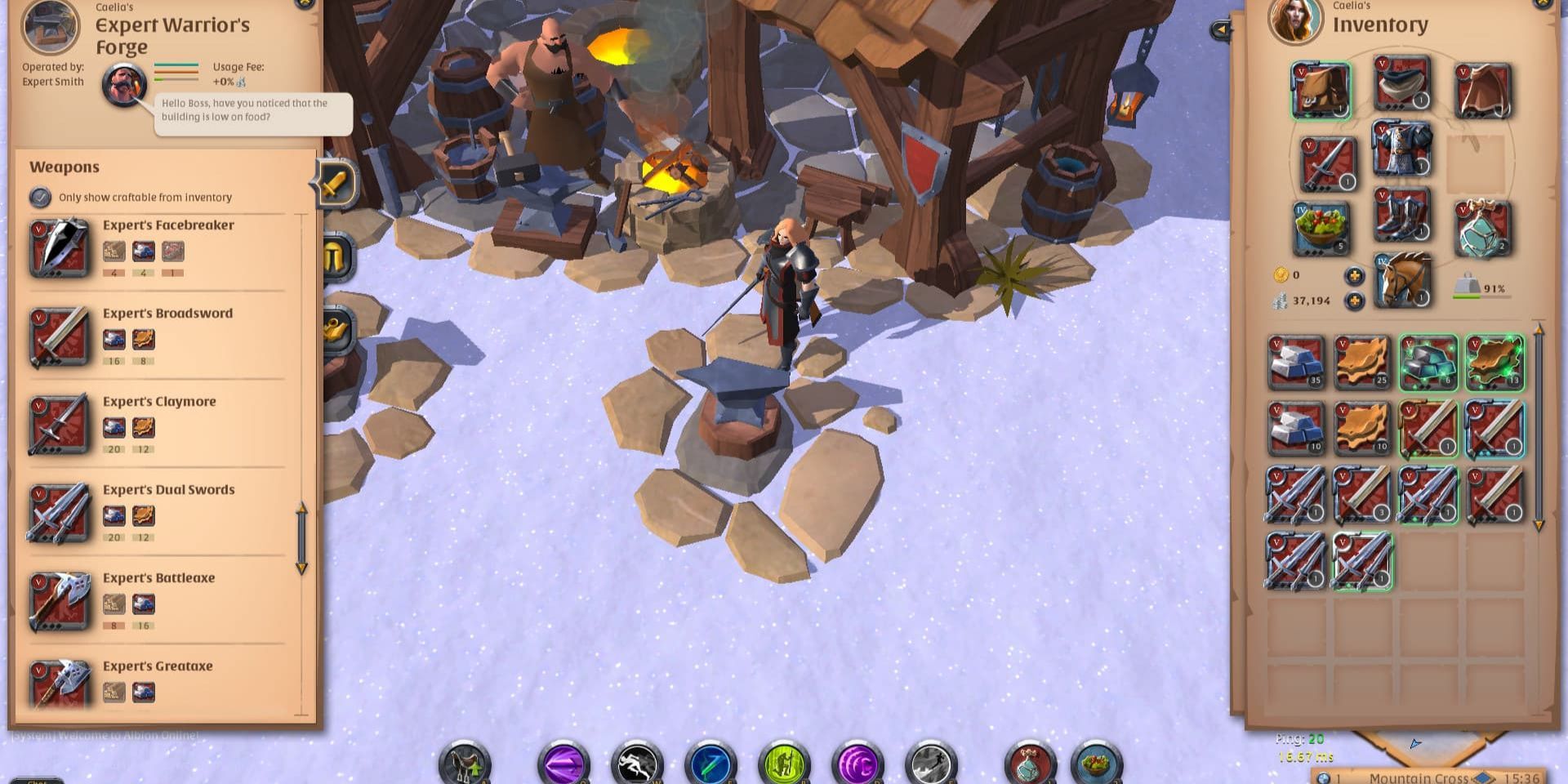 A screenshot from Albion Online