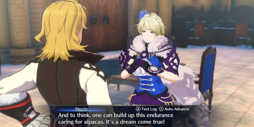 Amber and Merrin talking in Fire Emblem Engage