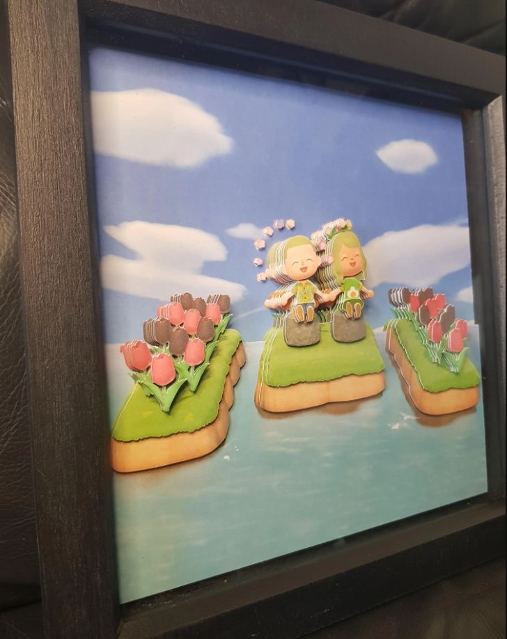 animal crossing new horizons 3D shadowbox art side view