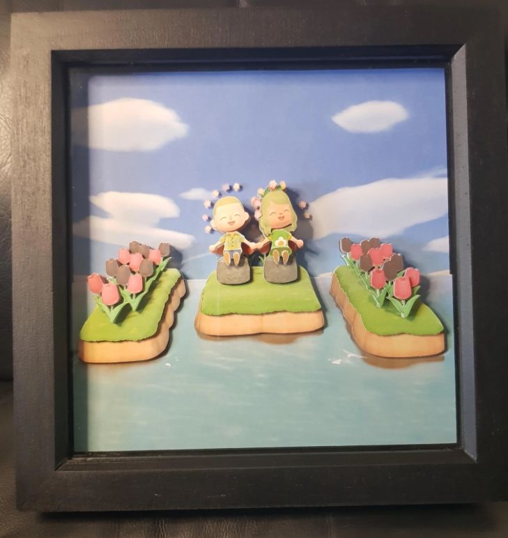 animal crossing new horizons 3D shadowbox art