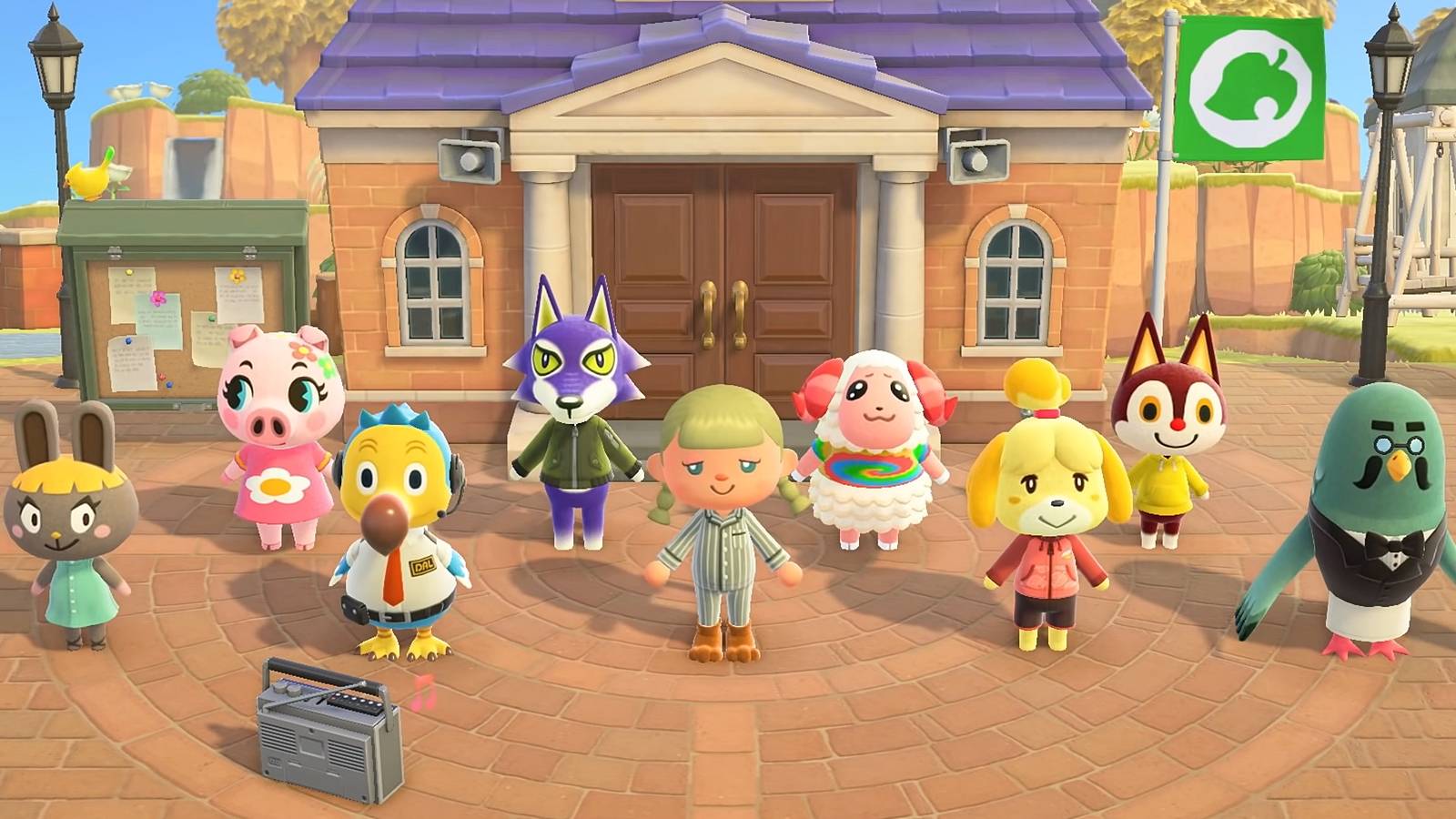 animal crossing new horizons group stretching